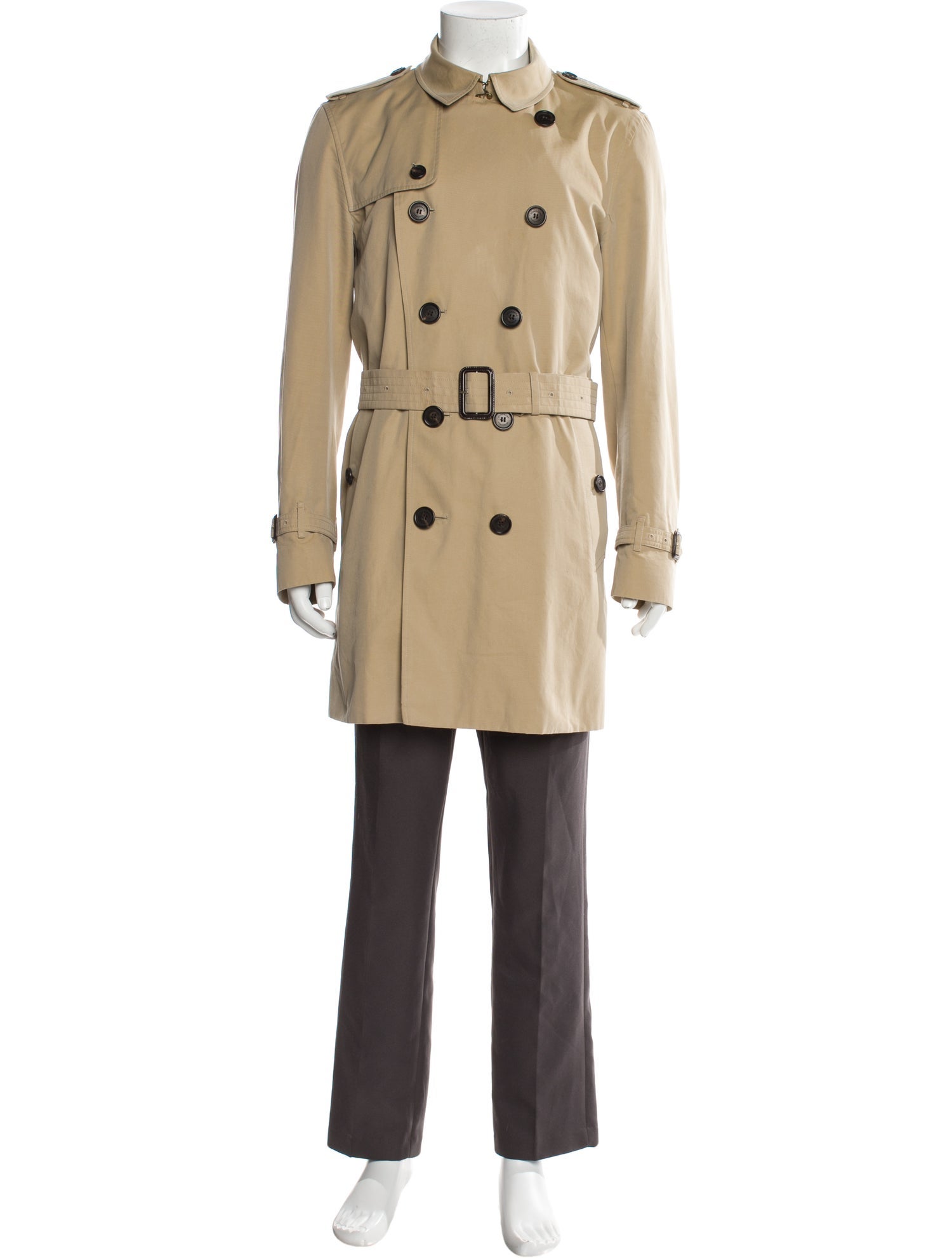 Burberry Nova Check Pattern Trench Coat