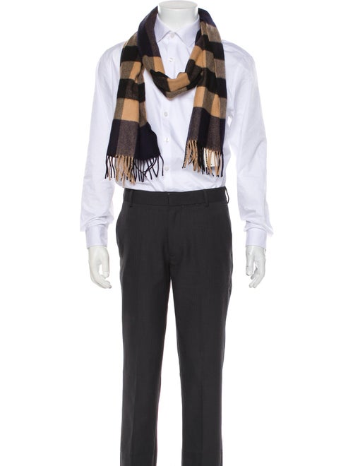 Burberry Cashmere Nova Check Pattern Scarf