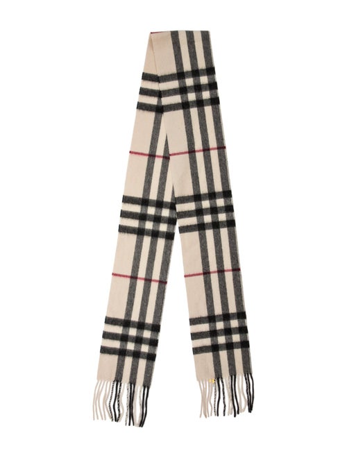 Burberry Cashmere Nova Check Pattern Scarf