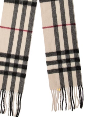 Burberry Cashmere Nova Check Pattern Scarf