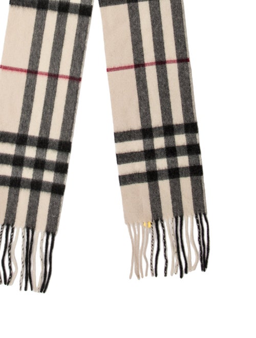 Burberry Cashmere Nova Check Pattern Scarf