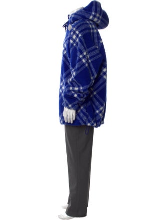 Burberry Plaid Print Turtleneck Hoodie