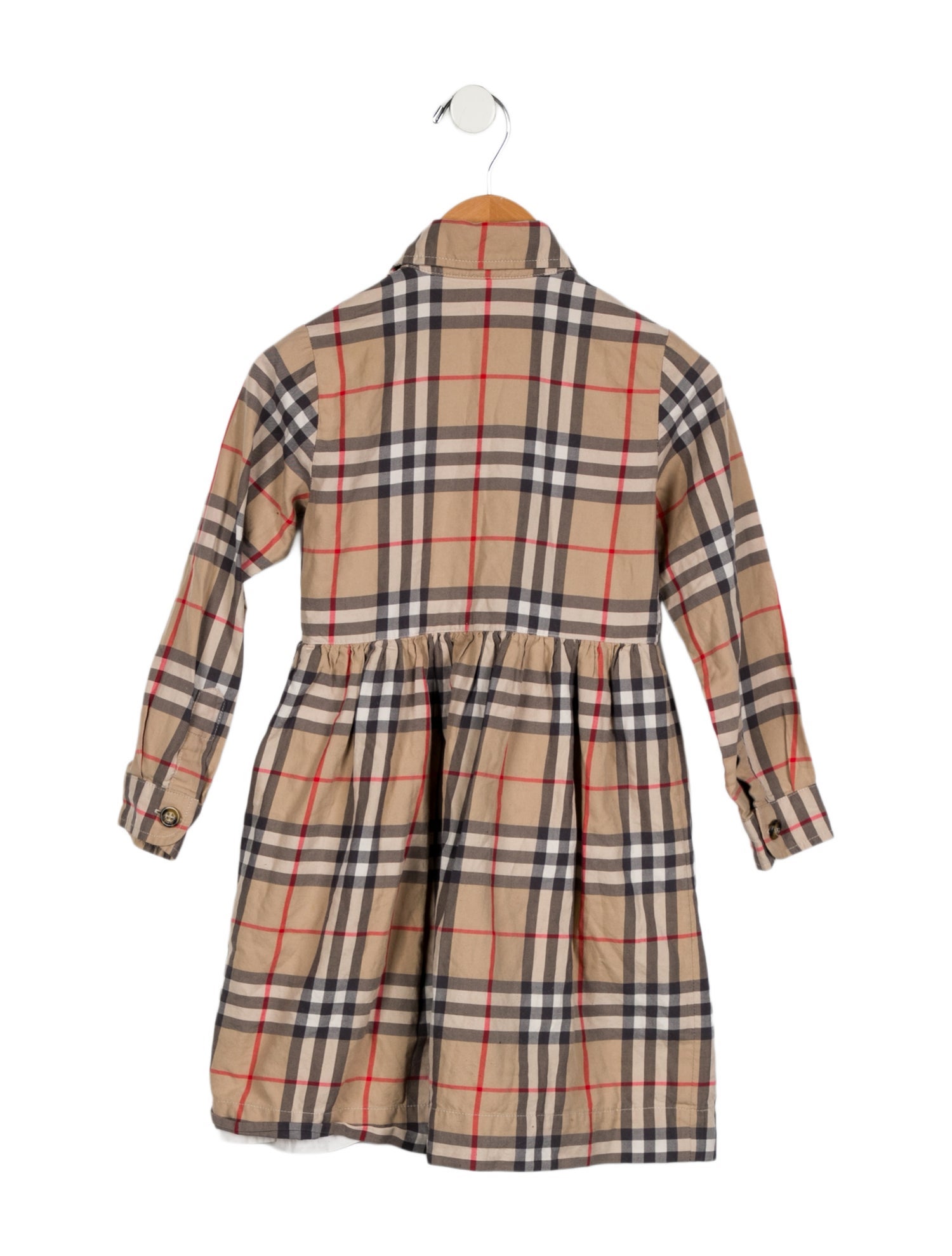 Burberry Toddler Girls' Checkprint Long Sleeve Dress