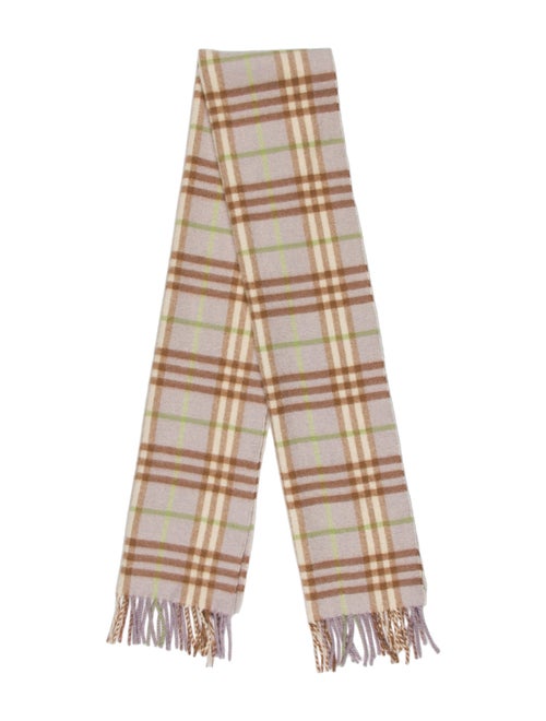 Burberry Cashmere Nova Check Pattern Scarf