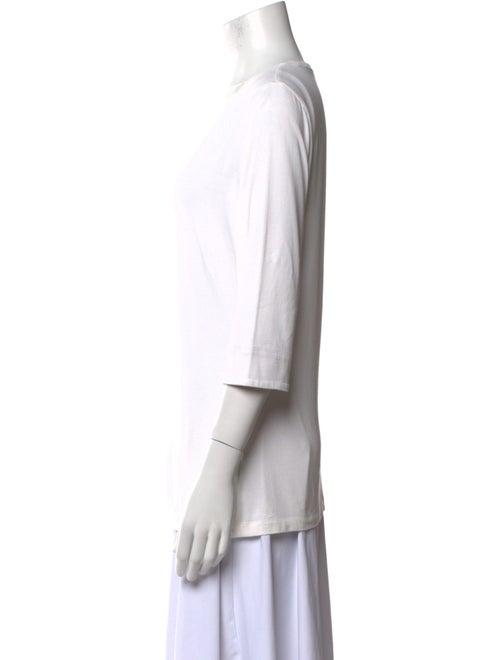 Burberry Scoop Neck Three-Quarter Sleeve T-Shirt