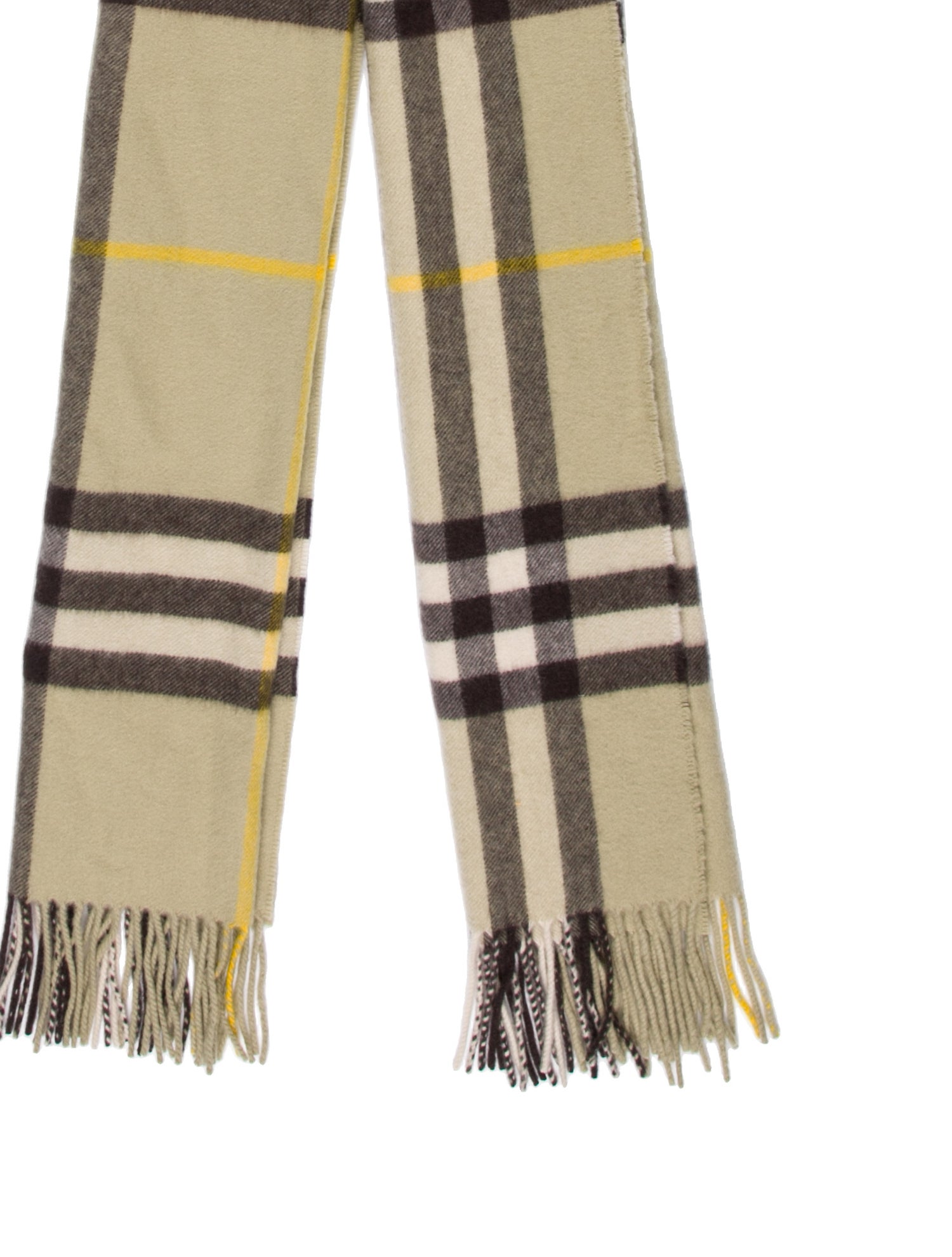 Burberry Cashmere Plaid Print Scarf