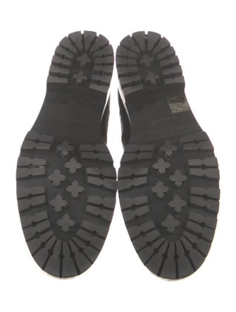 Burberry House Check Pattern Leather Chelsea Boots