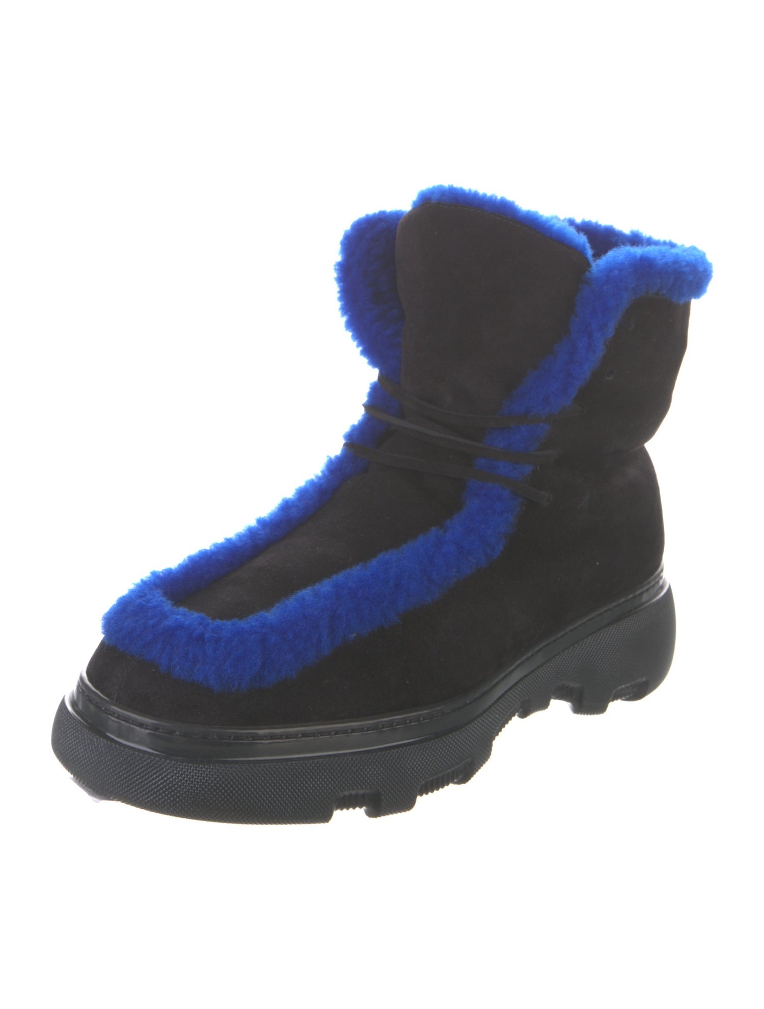 Burberry Suede Lace-Up Boots