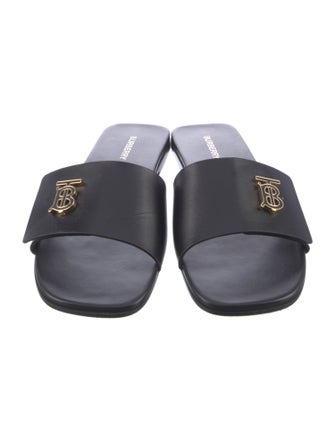 Burberry TB Monogram Leather Slides