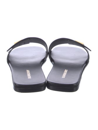 Burberry TB Monogram Leather Slides