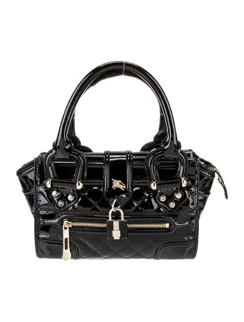 Burberry Patent Leather Top Handle Bag