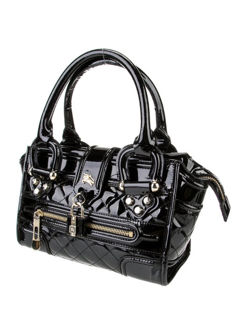 Burberry Patent Leather Top Handle Bag