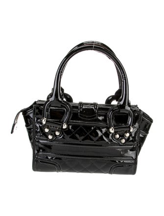 Burberry Patent Leather Top Handle Bag
