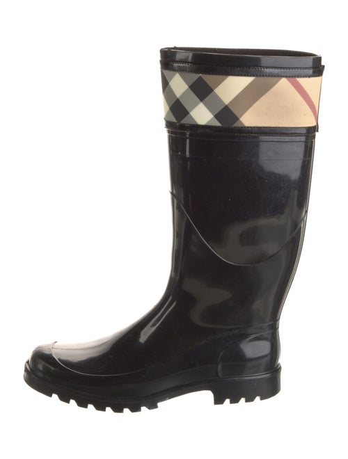 Burberry Nova Check Pattern Rubber Rain Boots