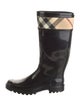 Burberry Nova Check Pattern Rubber Rain Boots