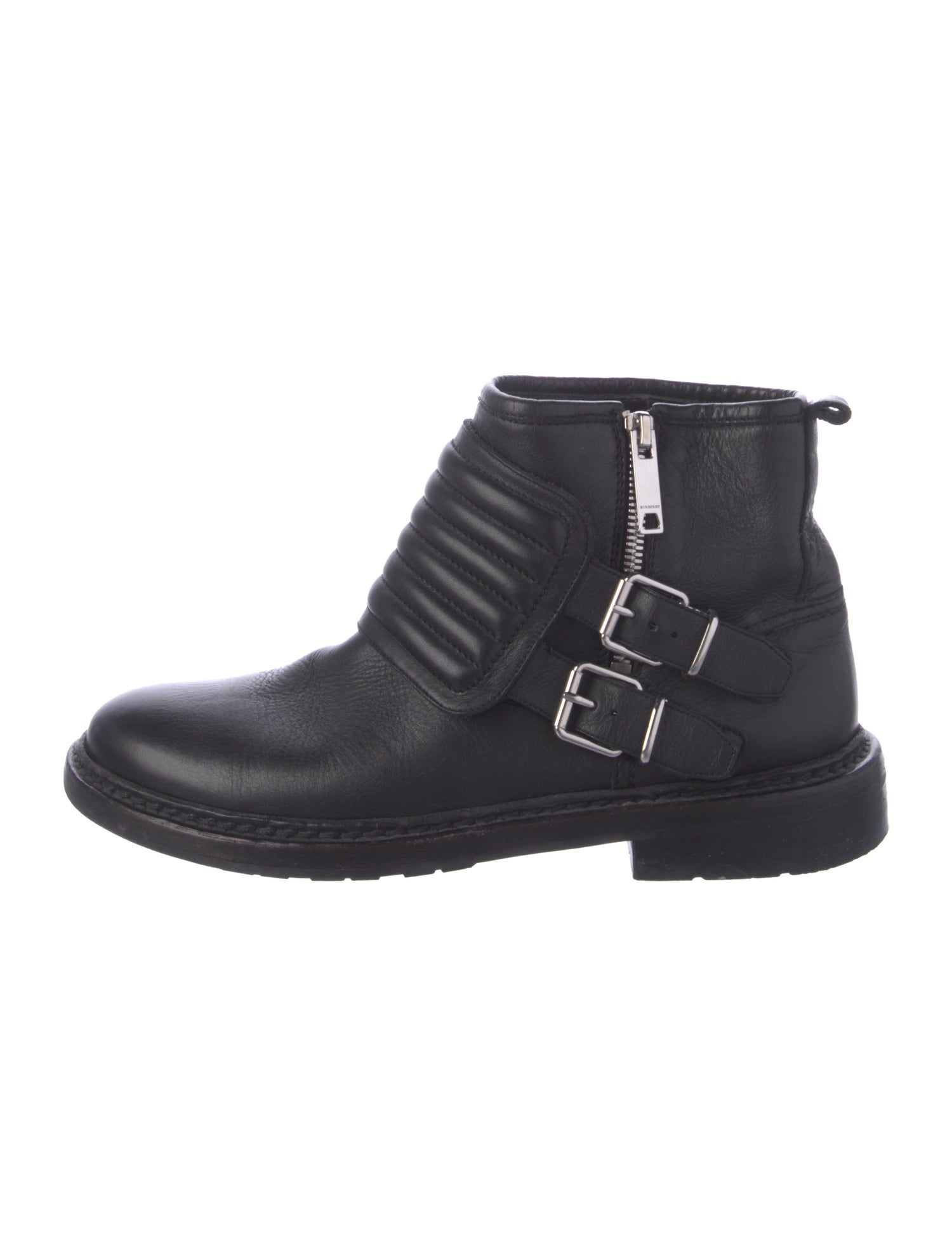 Burberry Leather Moto Boots