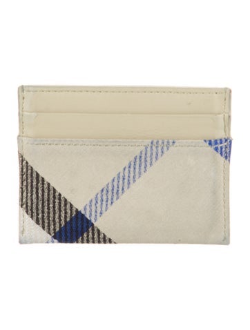 Burberry Wallets Plaid Print Wallet