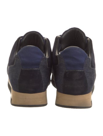 Burberry Suede Colorblock Pattern Sneakers