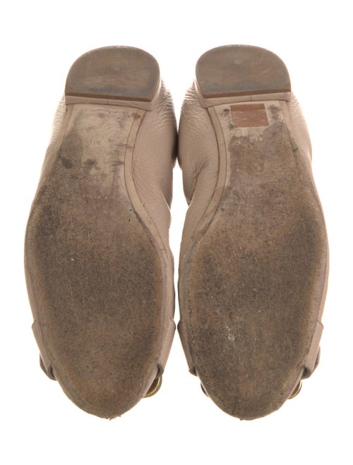 Burberry House Check Pattern Leather Ballet Flats