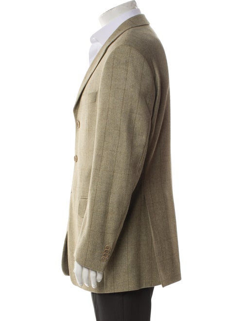 Burberry Wool Plaid Print Blazer