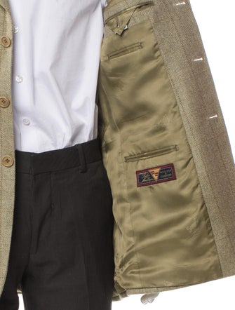 Burberry Wool Plaid Print Blazer