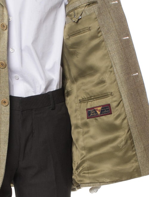 Burberry Wool Plaid Print Blazer