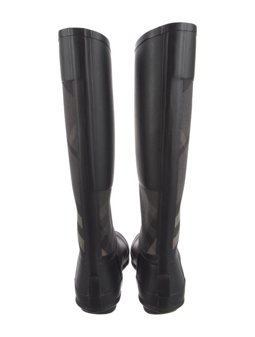 Burberry Smoked Check Pattern Rubber Rain Boots