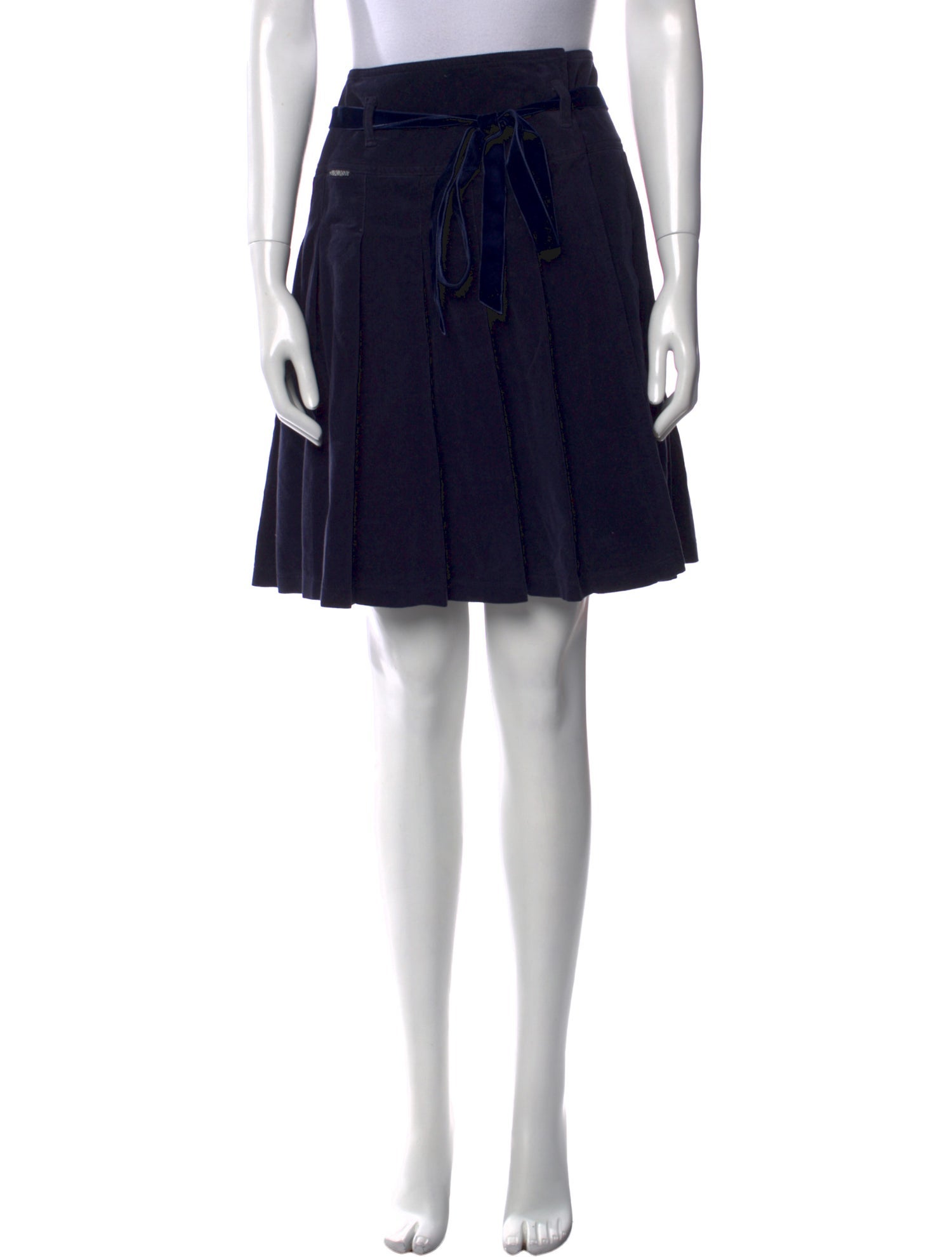 Burberry Pleated Accents Knee-Length Skirt
