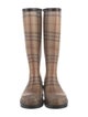 Burberry Horseferry Check Pattern Rubber Rain Boots