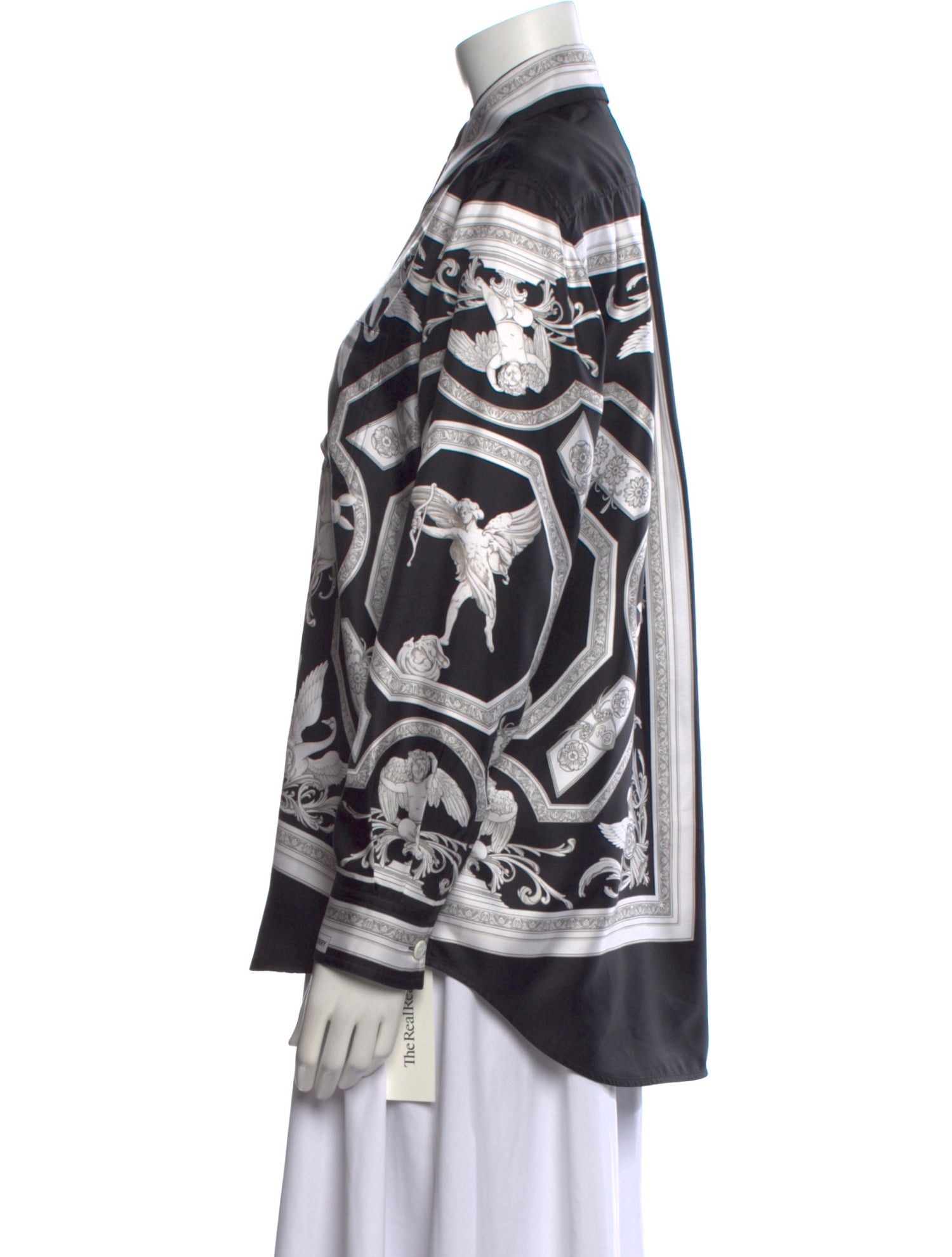 Burberry Silk Printed Button-Up Top