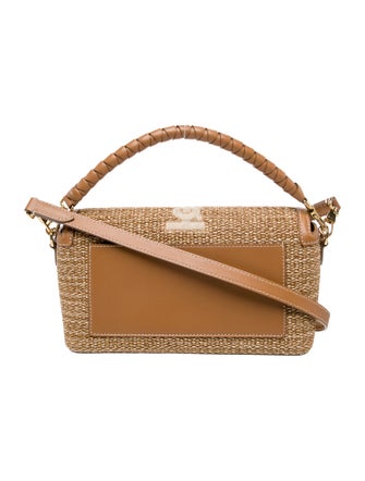 Burberry TB Monogram Raffia Calfskin TB Note