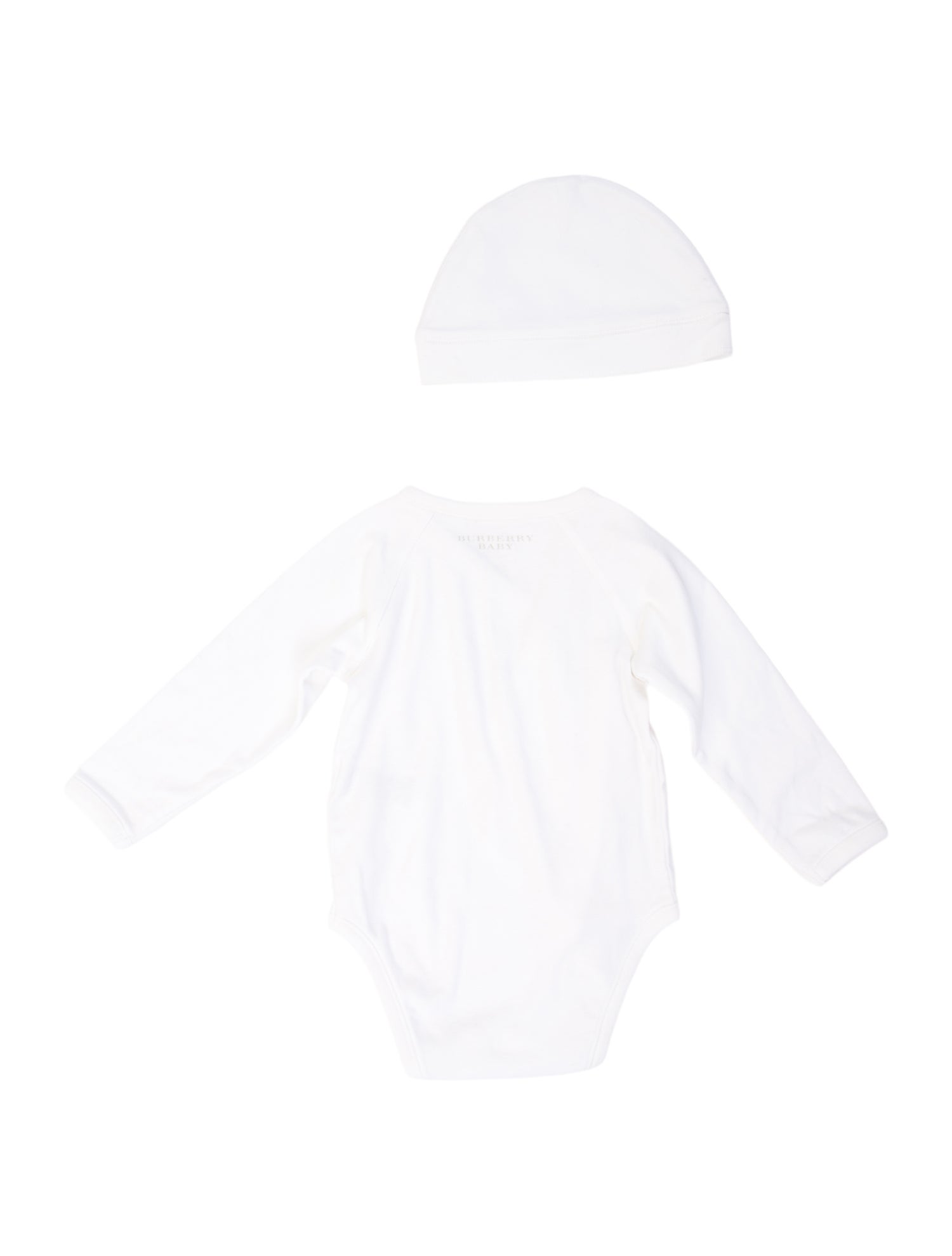 Burberry infant boys' white and neutral one piece