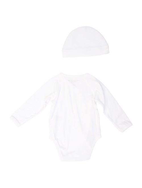 Burberry infant boys' white and neutral one piece