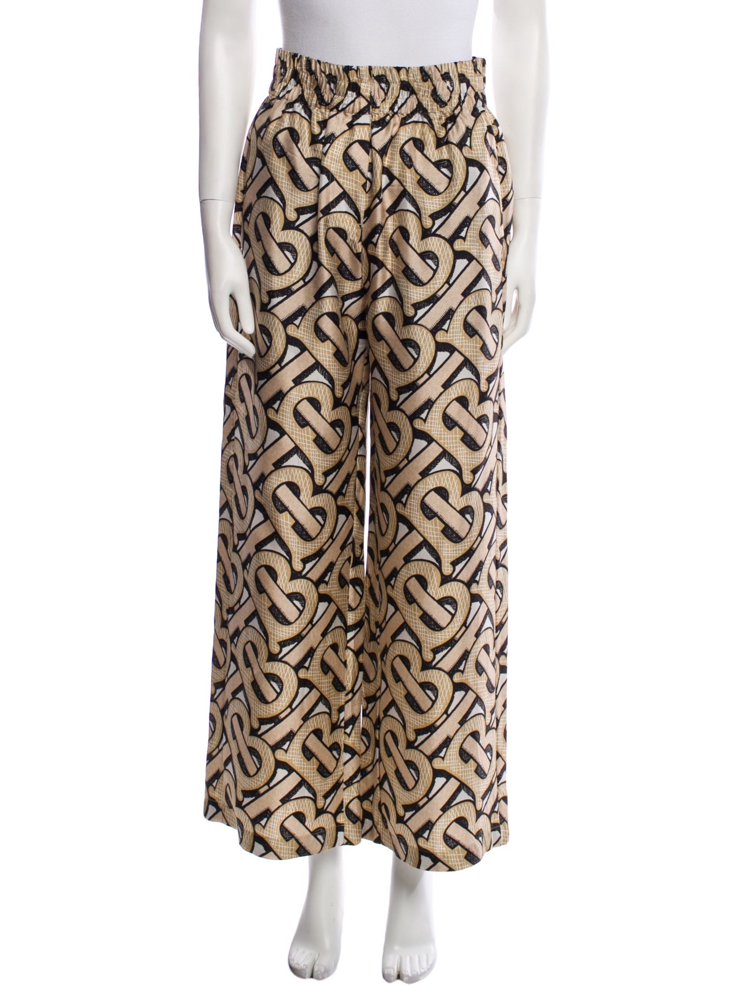 Burberry Silk Wide Leg Pants