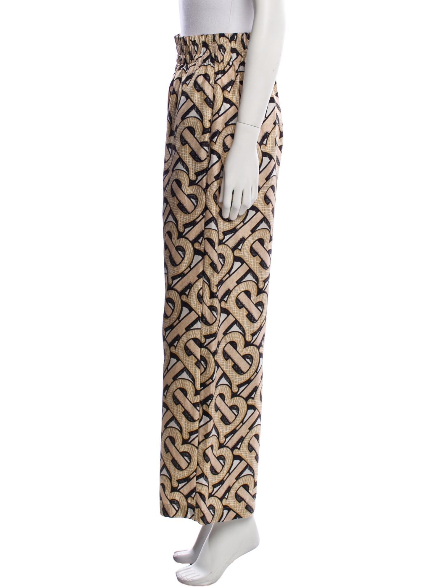 Burberry Silk Wide Leg Pants