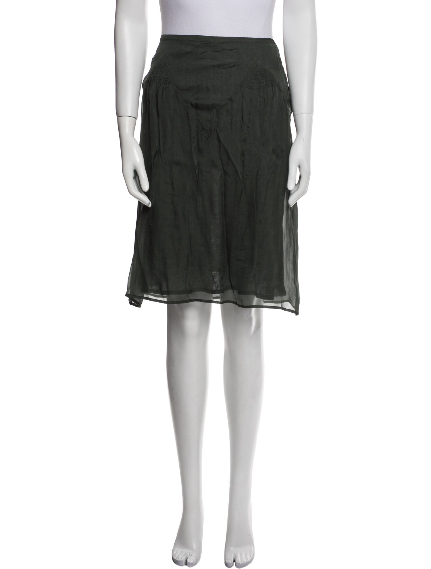 Burberry Silk Knee-Length Skirt
