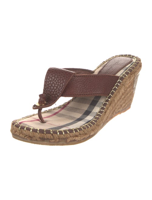 Burberry Leather Printed Espadrilles
