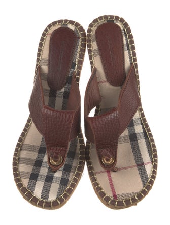 Burberry Leather Printed Espadrilles