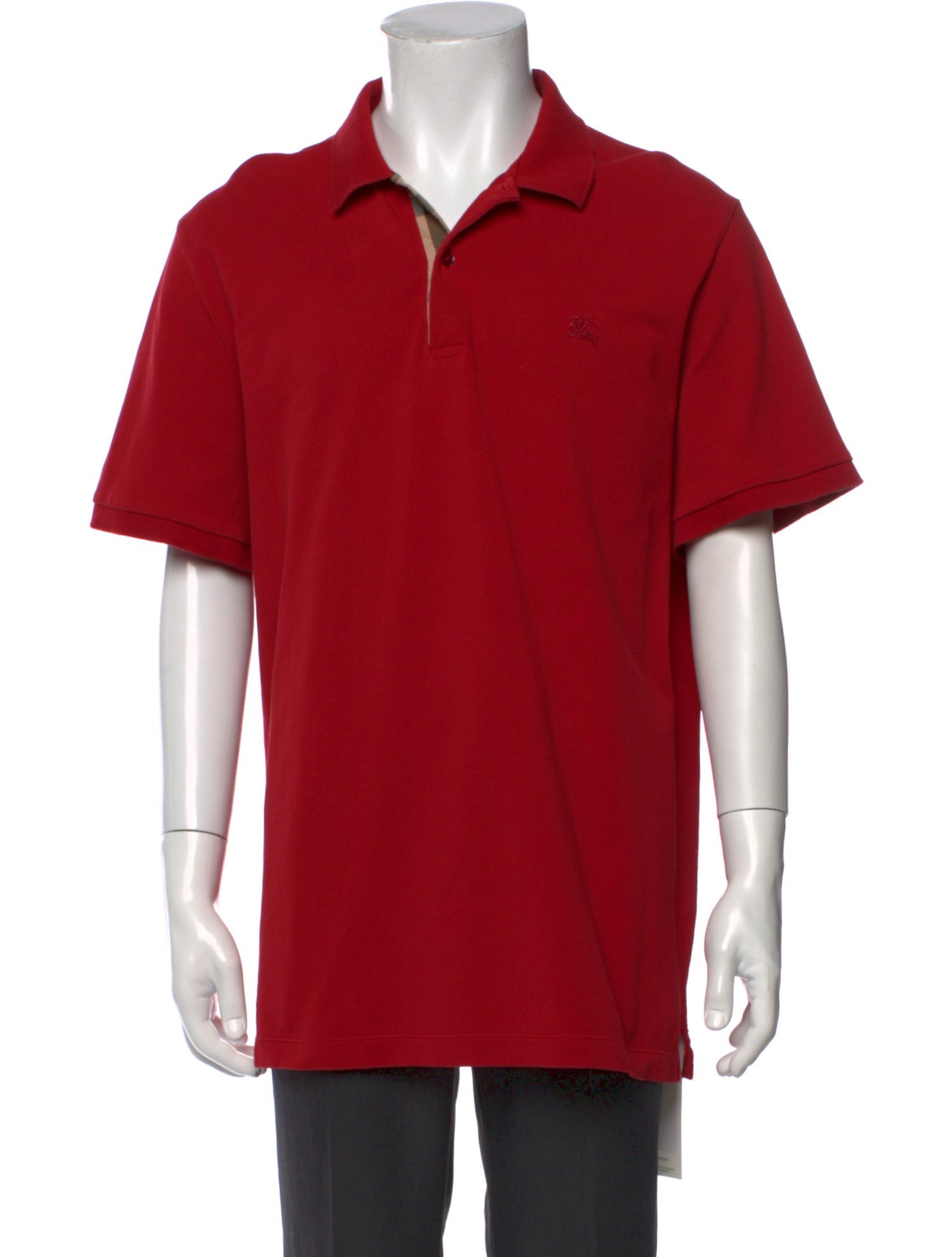 Burberry V-Neck Short Sleeve Polo Shirt