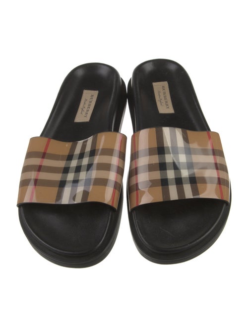 Burberry PVC Plaid Print Slides