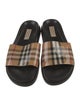 Burberry PVC Plaid Print Slides