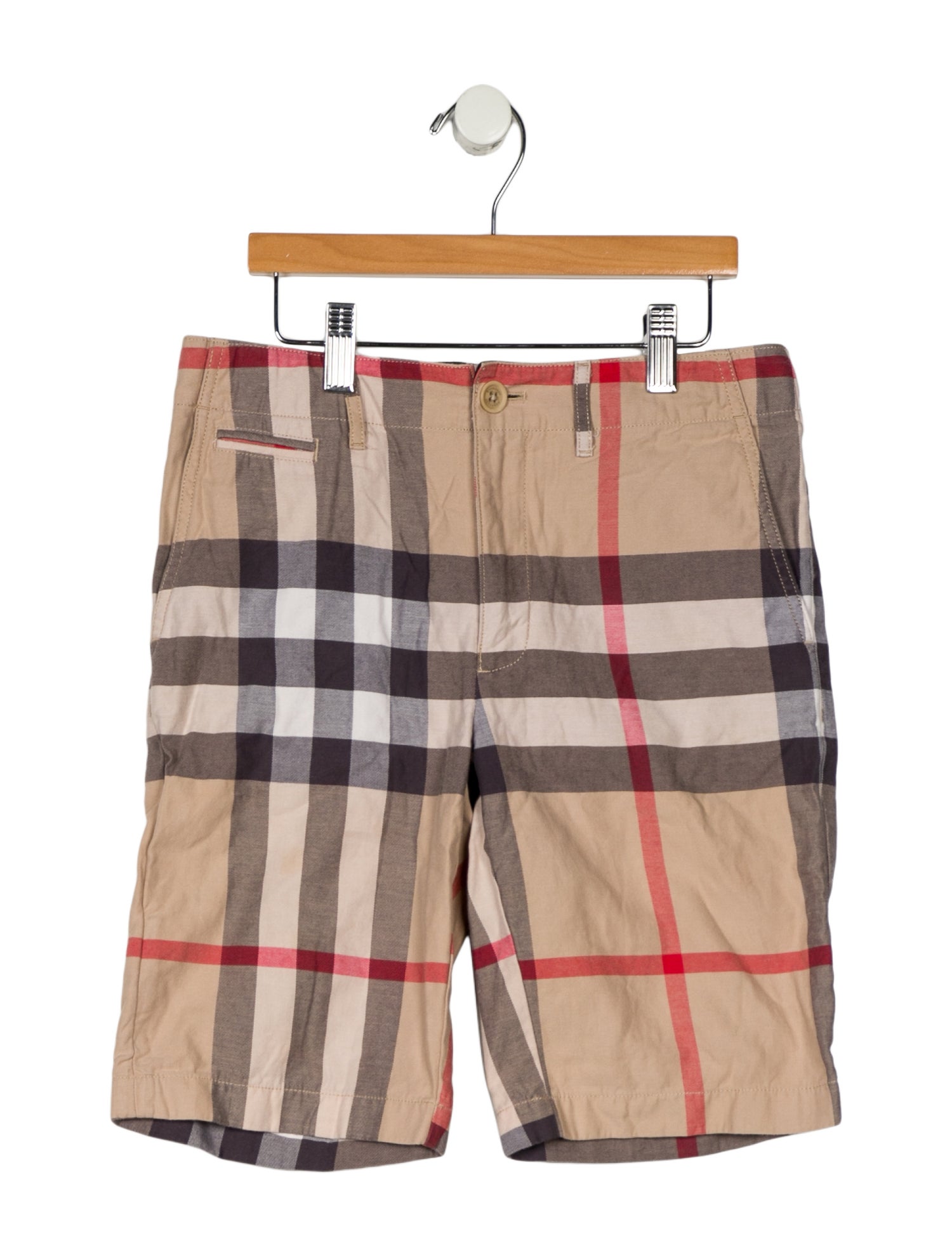 Burberry Boys' Check Print Cotton Shorts