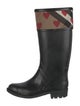 Burberry Rubber Patterned Rain Boots