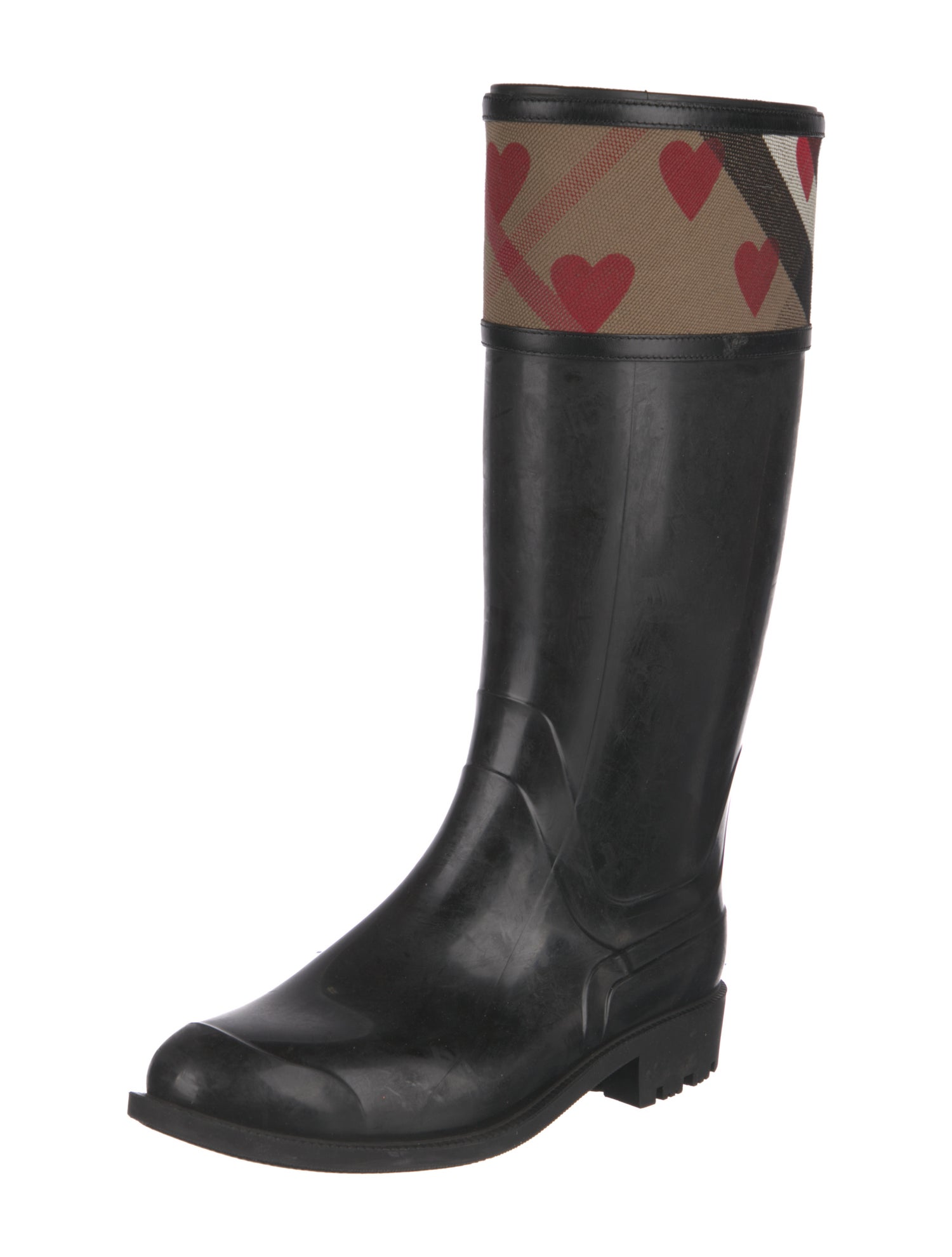 Burberry Rubber Patterned Rain Boots