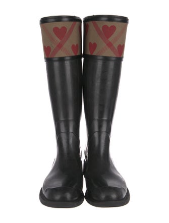 Burberry Rubber Patterned Rain Boots