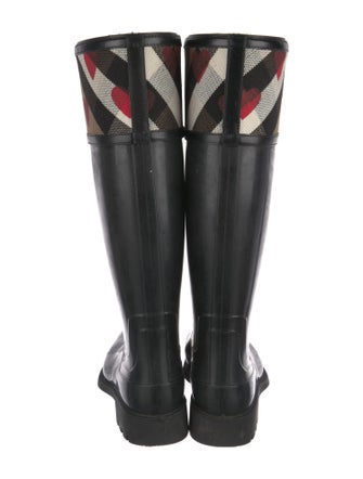 Burberry Rubber Patterned Rain Boots