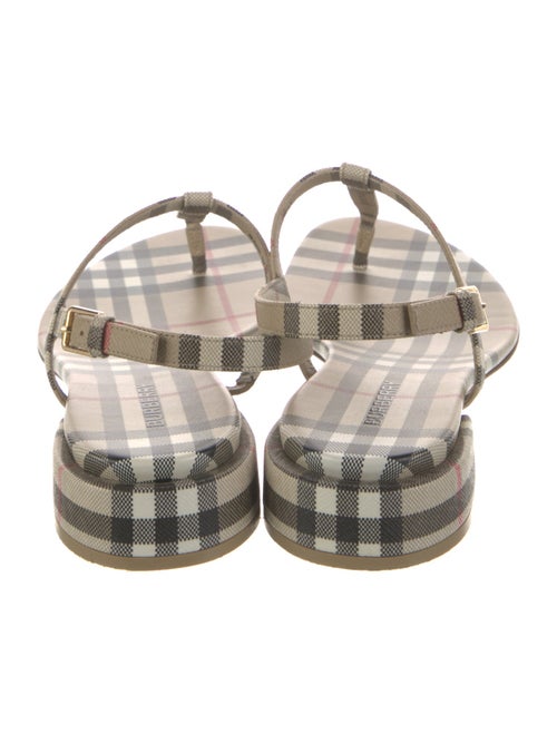 Burberry Nova Check Pattern T-Strap Sandals