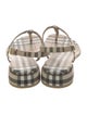 Burberry Nova Check Pattern T-Strap Sandals
