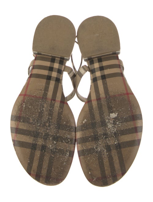 Burberry Nova Check Pattern T-Strap Sandals