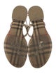 Burberry Nova Check Pattern T-Strap Sandals